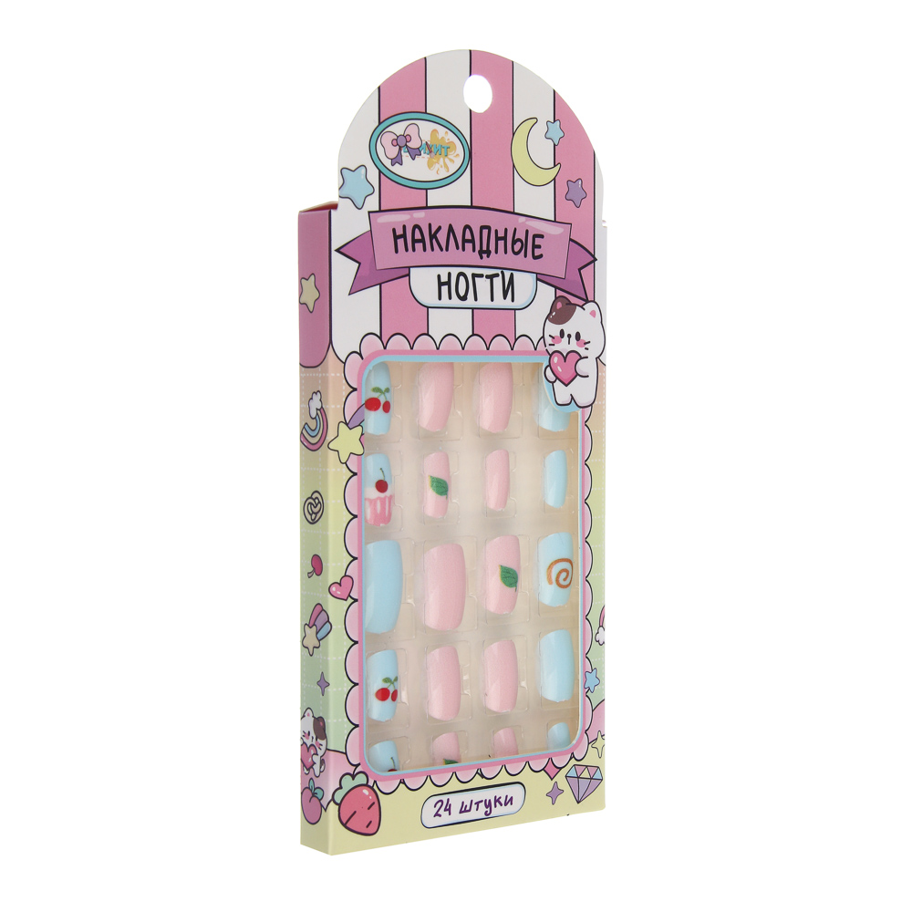 ХОББИХИТ Набор накладных ногтей, ABS, 14х6,4 см, 10 дизайнов - #7