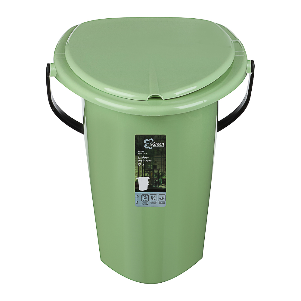 Ведро-туалет Smart Solution 17 л, пластик, оливковый - #6