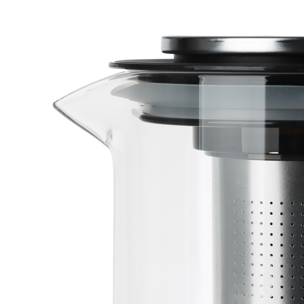 SATOSHI Монблан Чайник заварочный 1200мл, стекло, нерж.сталь - #4