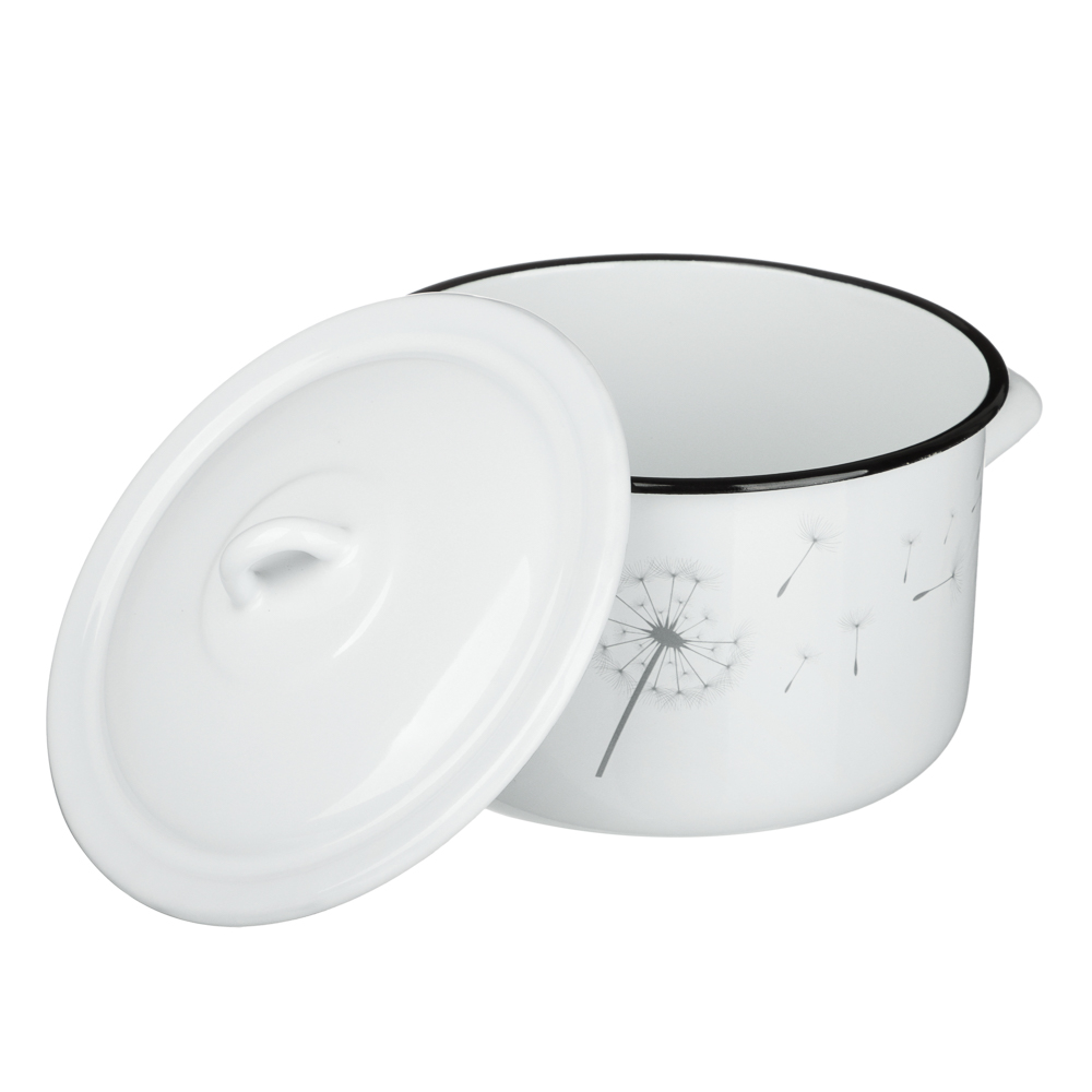 Одуванчик Кастрюля эмалированная 2,9л, индукция - #4