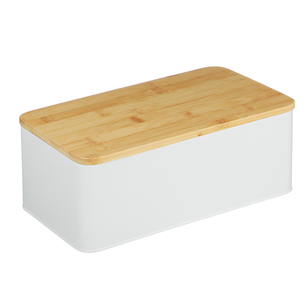 SATOSHI Хлебница с бамбуковой крышкой 33x17,5x13,5см, жесть - #1