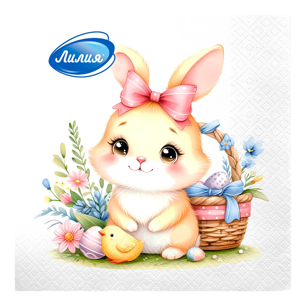 Салфетки бумажные Пасха ассорти, 2 слоя, 33х33см - #5