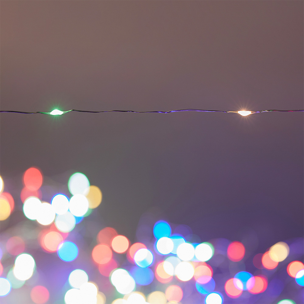 СНОУ БУМ Гирлянда эл. на елку 1.5-1.8м "Огоньки снежных эльфов" лучи росы, 216LED*мульти, 8реж, 220В - #10