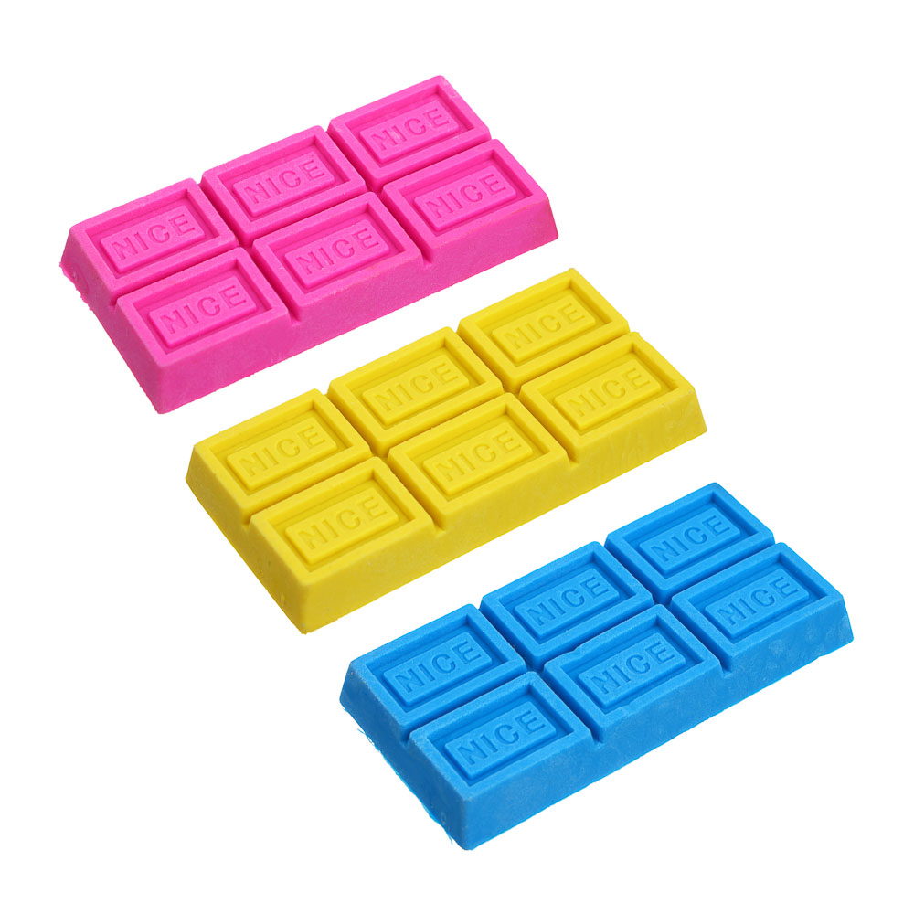 Ластик фигурный в форме шоколадки, 8х4х1см, ТПР, 3 дизайна - #1