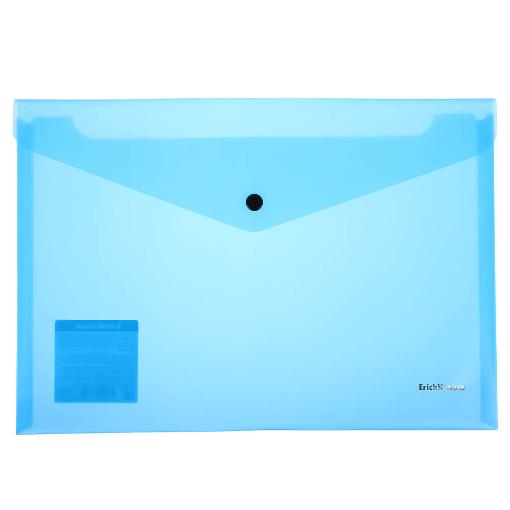 Erich Krause Папка-конверт на кнопке пластик. A4, "Физзи Вивид","Физзи Неон" полупрозр.,47423, 44431 - #4