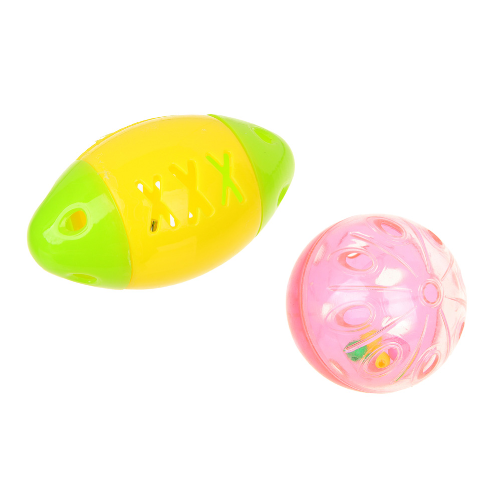 VETTA Игрушка для домашних животных, набор 2 шт, пластмасса, мячик, шарик - #1