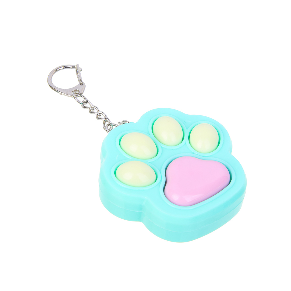 ИГРОЛЕНД Брелок с игрушкой антистресс "Лапка с кнопочками", ABS, 6х6см, 5 дизайнов - #8