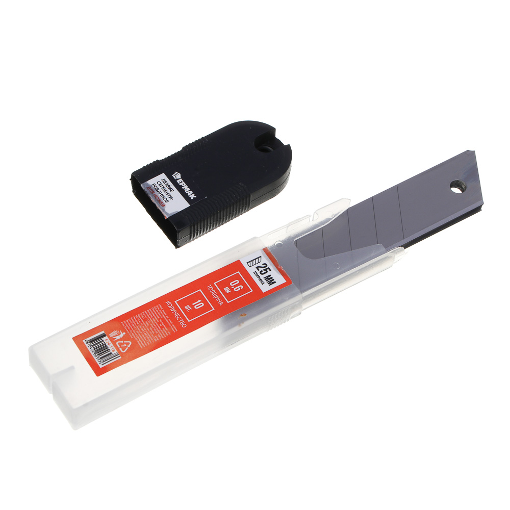 ЕРМАК Лезвие для ножей запасное 25мм сегментированное, сталь,толщина 0,6мм,10шт/уп - #4