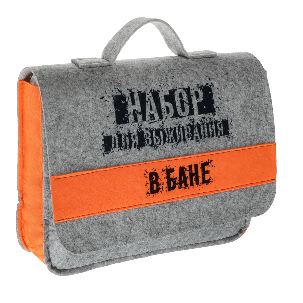 Набор для бани в портфеле "Для выживания в бане" (шапка, рукавица, коврик, масла) - #14