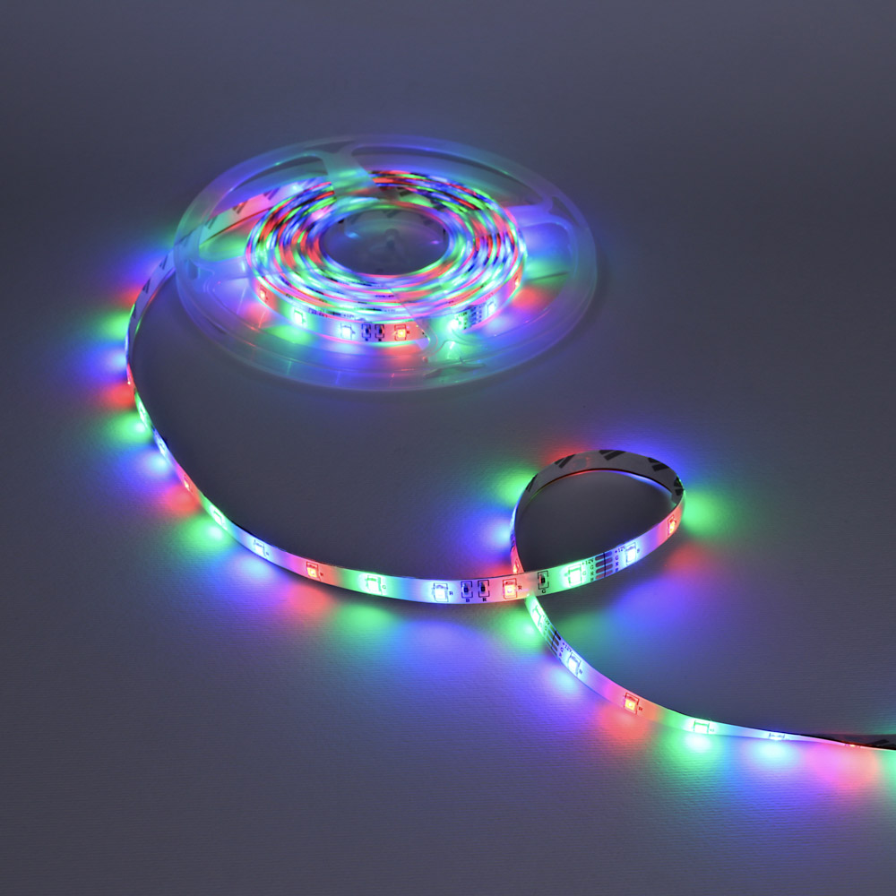 Лента светодиодная разноцветная (3 цвета) в комплекте с наб. для монтажа 5м, 3,5 Вт, 220В, 2835 RGB - #2