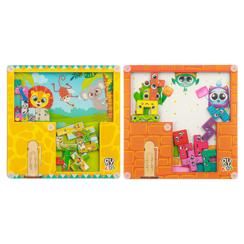 BY Развивающая игра "Головоломка для малышей", дерево, металл, 16х16см, 2 дизайна - #1