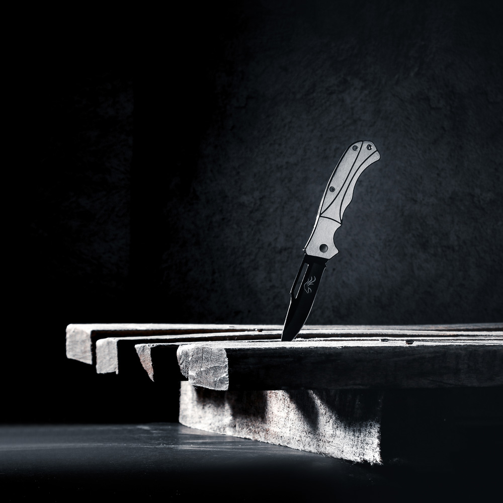 ЕРМАК Нож туристический складной 17 см. толщина лезвия 1,8 мм, нерж. сталь, арт.1 - #7