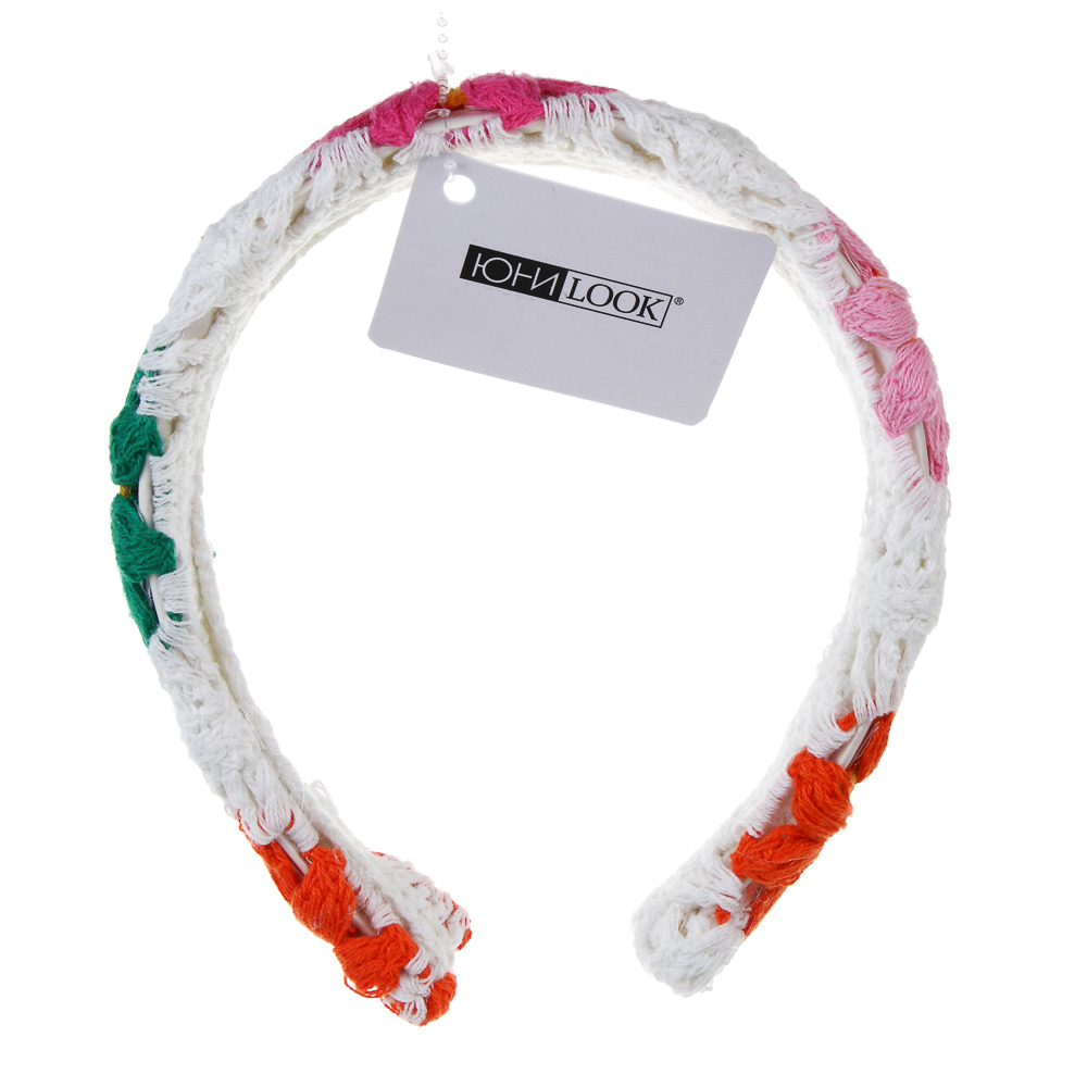 ЮНИLOOK Ободок для волос, 3,5см, полиэстер, пластик, 3 дизайна - #7