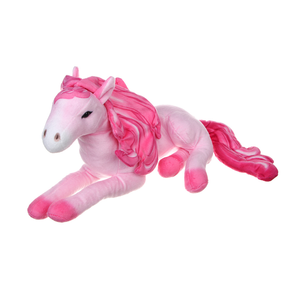 СНОУ БУМ Мягкий сувенир Лошадка розовая 20x30x10 см, полиэстер - #1