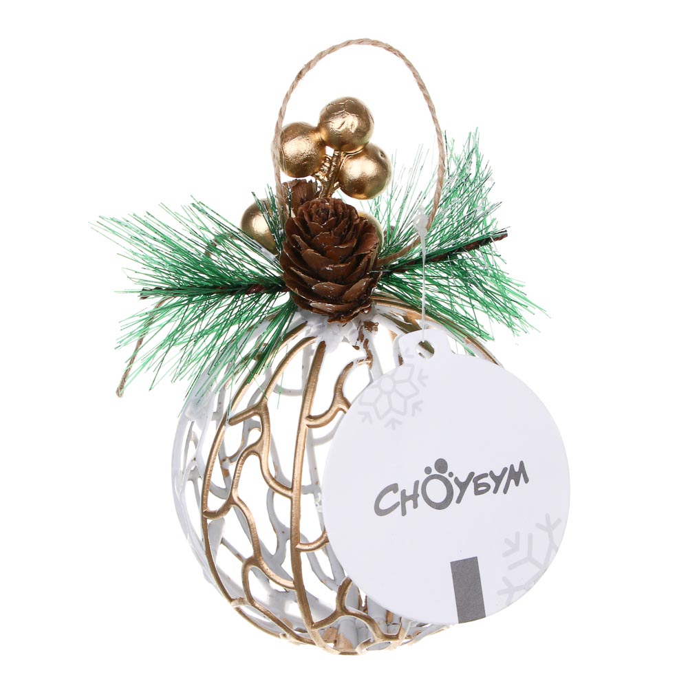 СНОУ БУМ Шар с декором, 9 см, пластик, 26-633 - #4