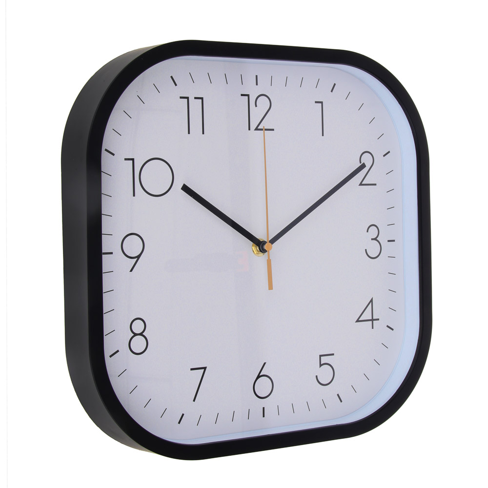 LADECOR CHRONO Часы настенные квадратные, пластик, 30x30x4 см, тикающий ход, 1xАА, арт08-27 - #2