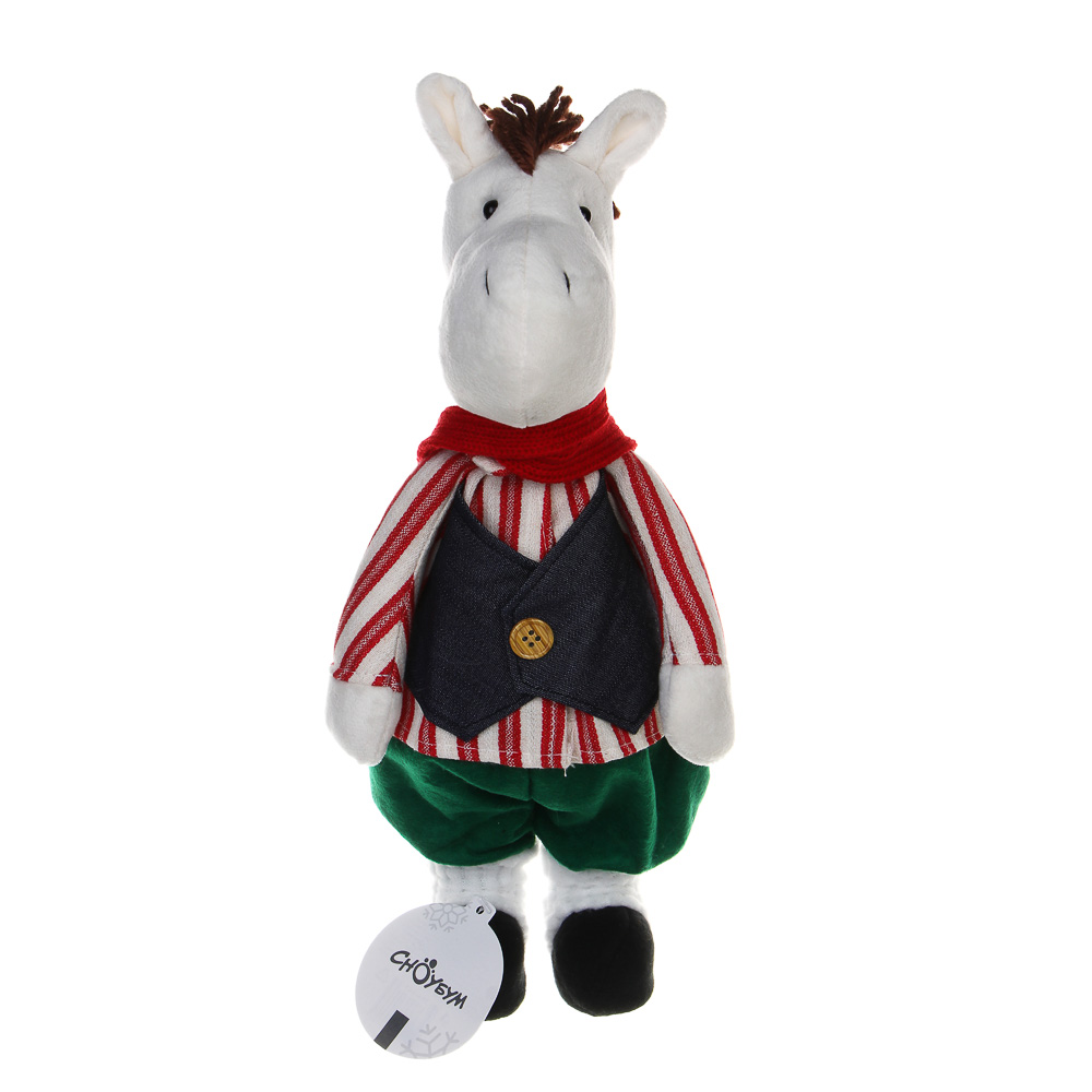 СНОУ БУМ Сувенир Конь в жилетке 13x12x30 см, полиэстер, 26-502 - #6