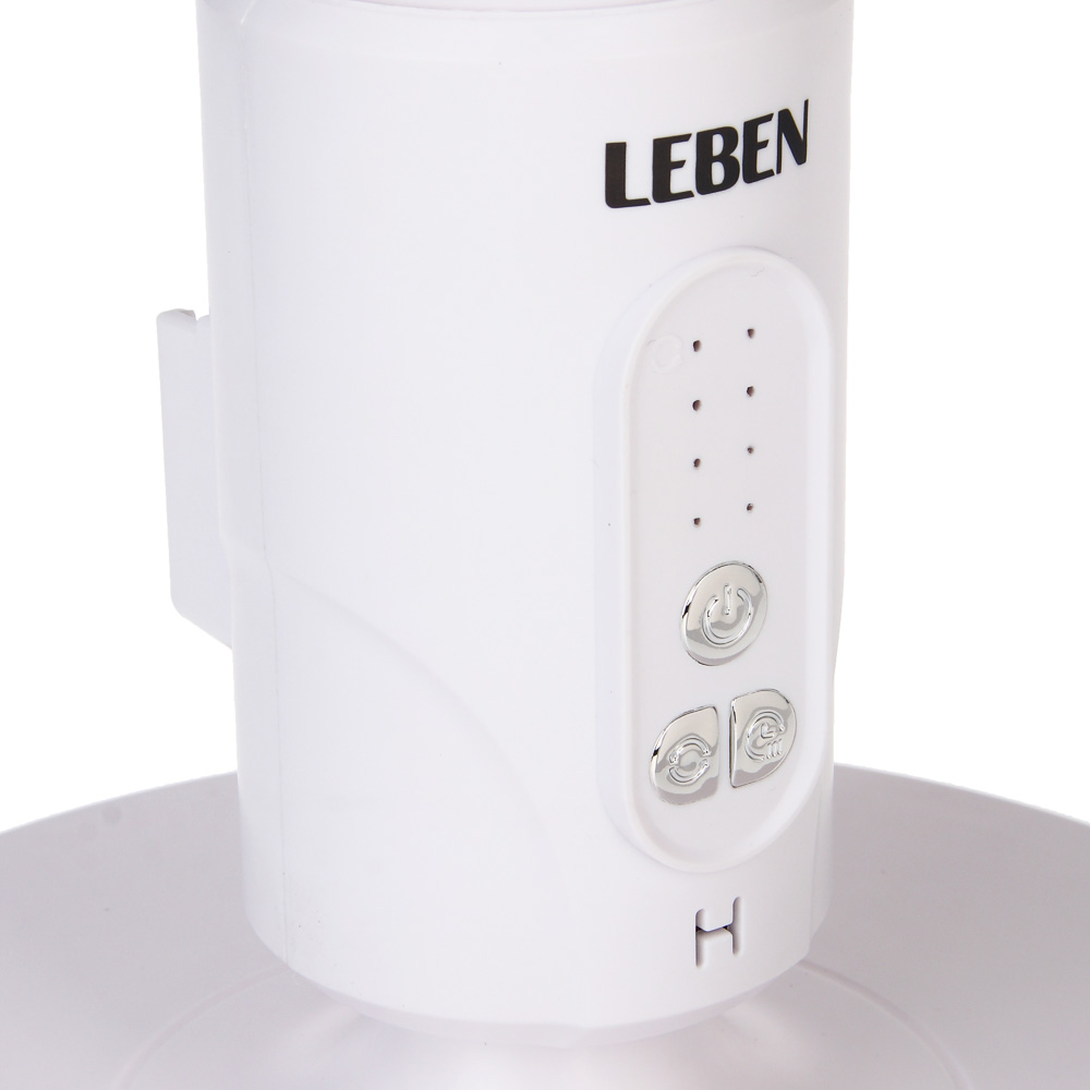 Вентилятор напольный тм LEBEN 10Вт, 5 скоростей, диаметр 19см, 3.7в/4000мАч, таймер, пульт ДУ, белый - #7