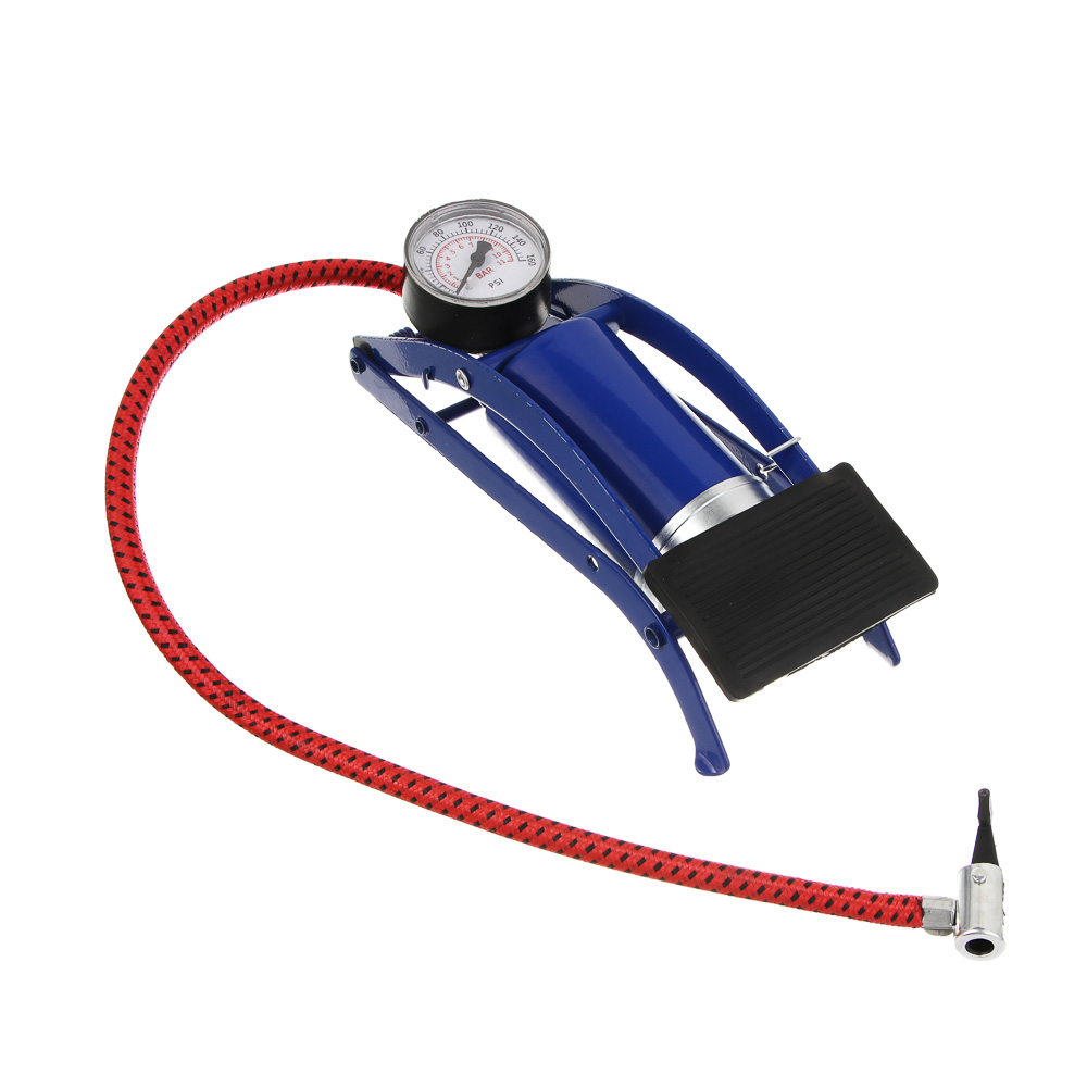 Насос ножной с манометром, тм BY SPORT, 22x9см, металл - #1