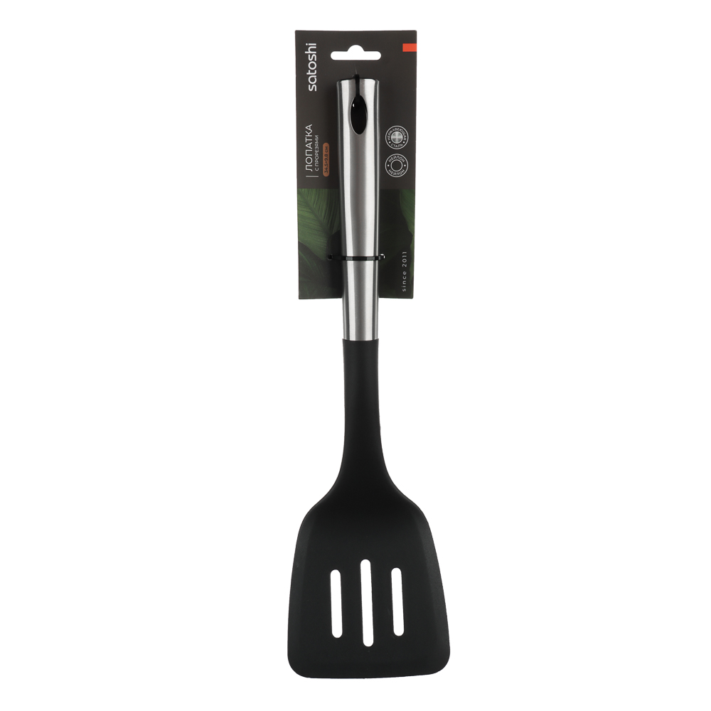 SATOSHI Монте Лопатка с прорезями, 34,5х9,8см, нерж.сталь, нейлон - #5