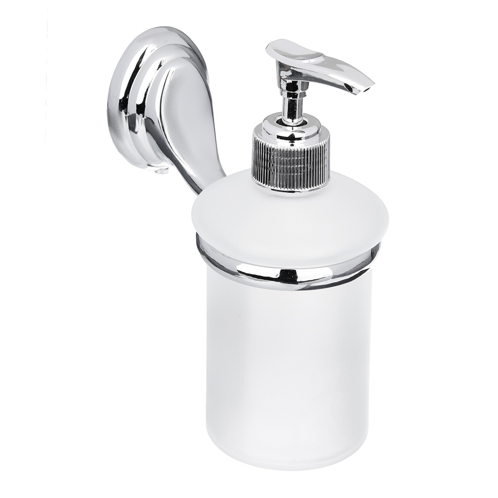 Дозатор настенный для жидкого мыла SonWelle Классик, хром/стекло - #1