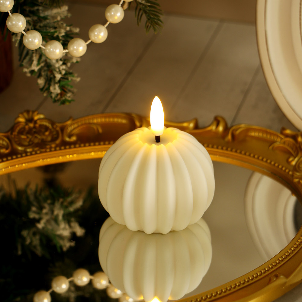 Светильник LED в форме свечи, 5,5-7х7,5-8см, 3хLR44, пластик, 2 вида - #8