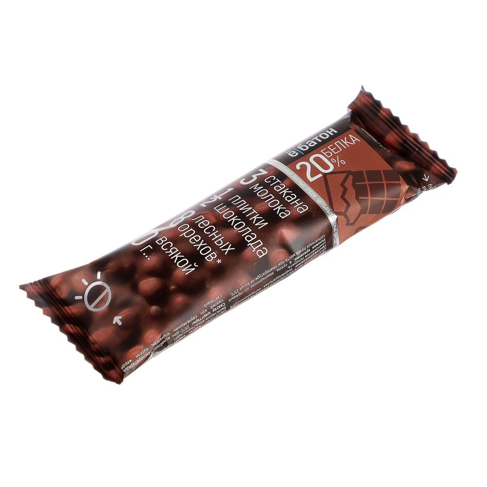 Батончик ПП без сахара, протеиновый Ё/батон, 40 г, шоколад - #1