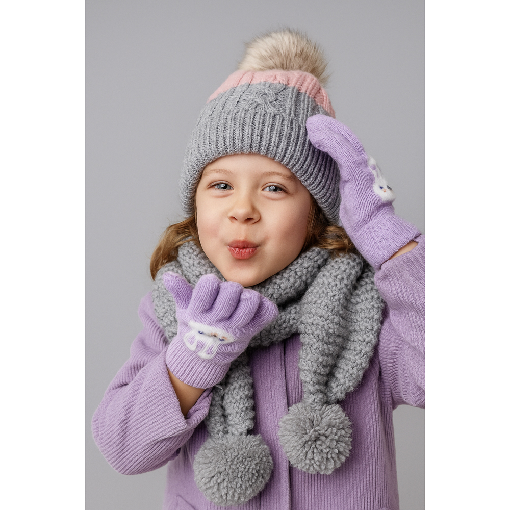 GALANTE Перчатки детские с начесом, р.14, 30%полиамид, 30%акрил, 40%полиэстер, цв.в ас-те, ОЗ25-32 - #5