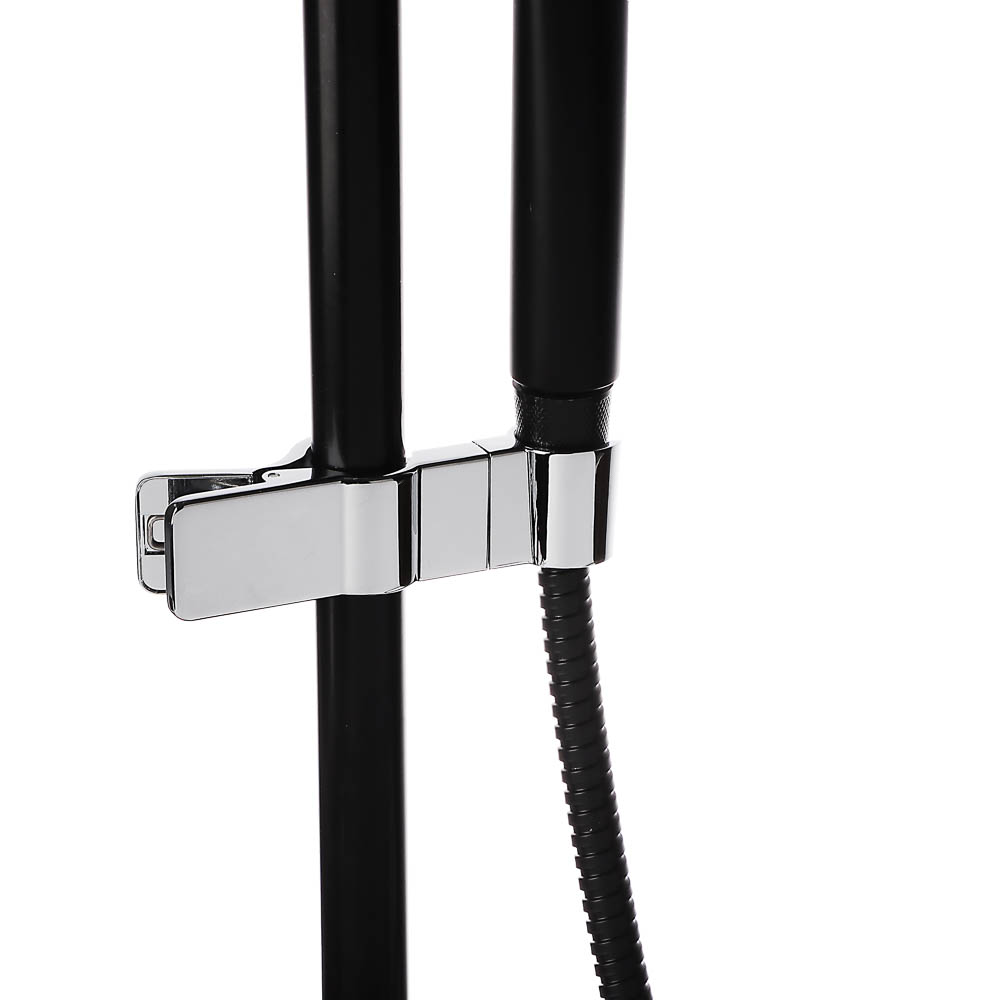 Держатель-прищепка для лейки душа, на штангу и стойку, универсальный, цинк, хром - #6