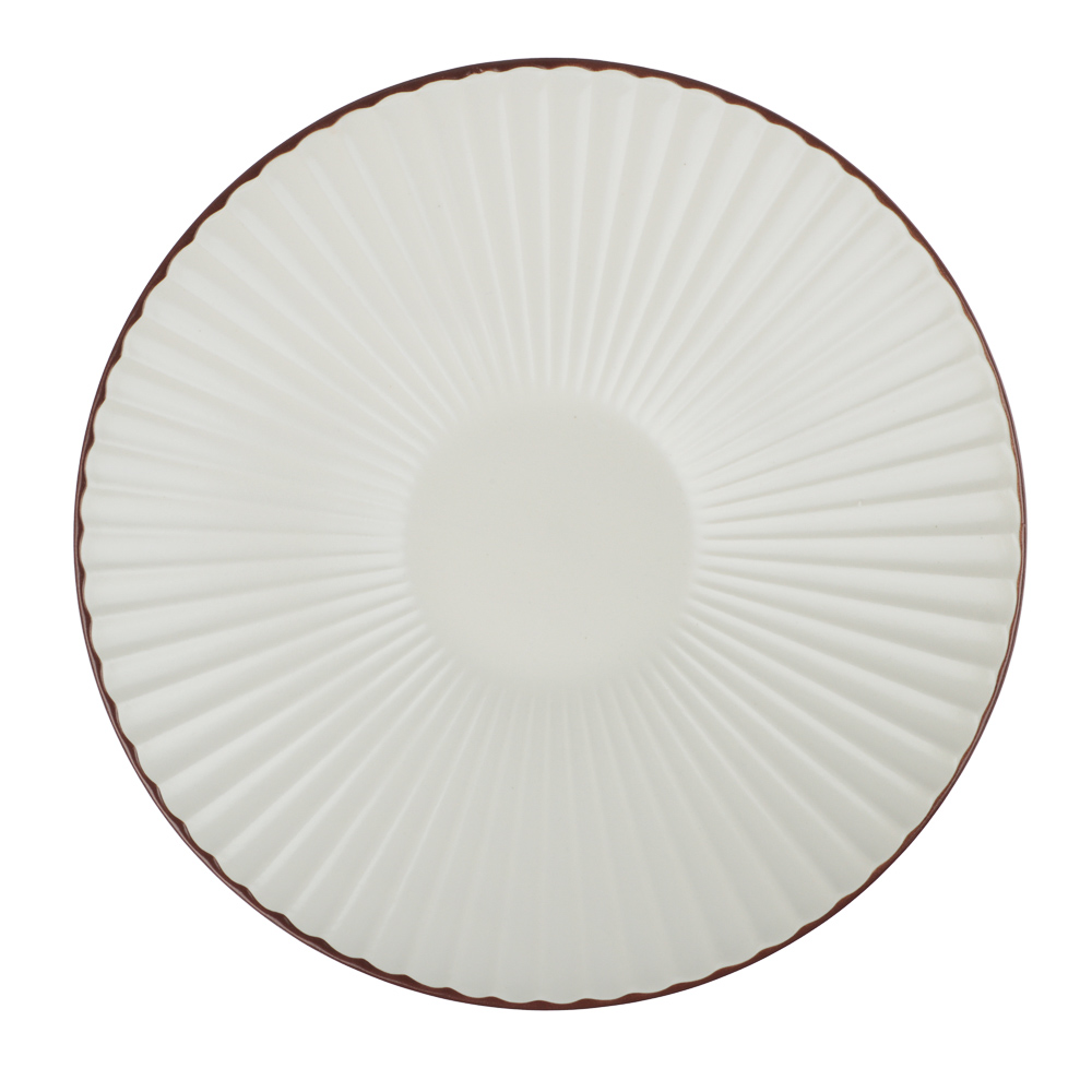 Салатник Лусия тм MILLIMI, 21,3см, фарфор, кремовый - #5