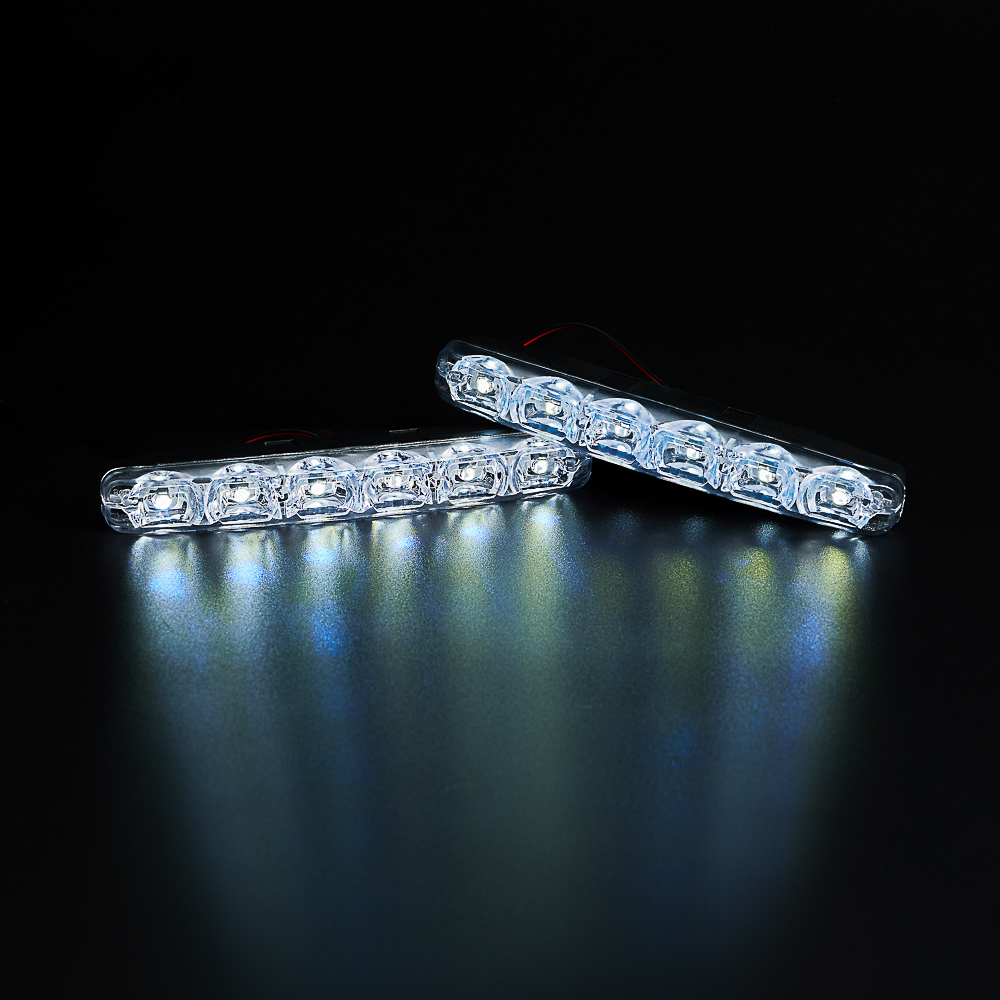 ЕРМАК Дневные ходовые огни, LED 6шт., пласт. корп., 155мм, 12V, белый, 2шт. - #7