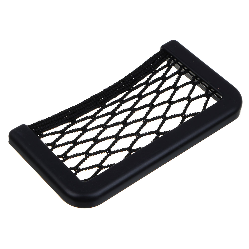 РОКОТ Карман-сетка под телефон, на клейкой ленте, 14,5x8см, чёрный - #1