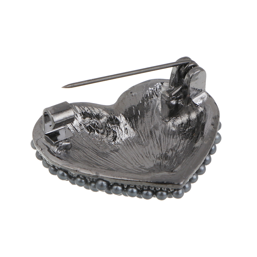 Брошь сердце, 2,7см, сплав, 2 цвета, БЖ25-20 - #5