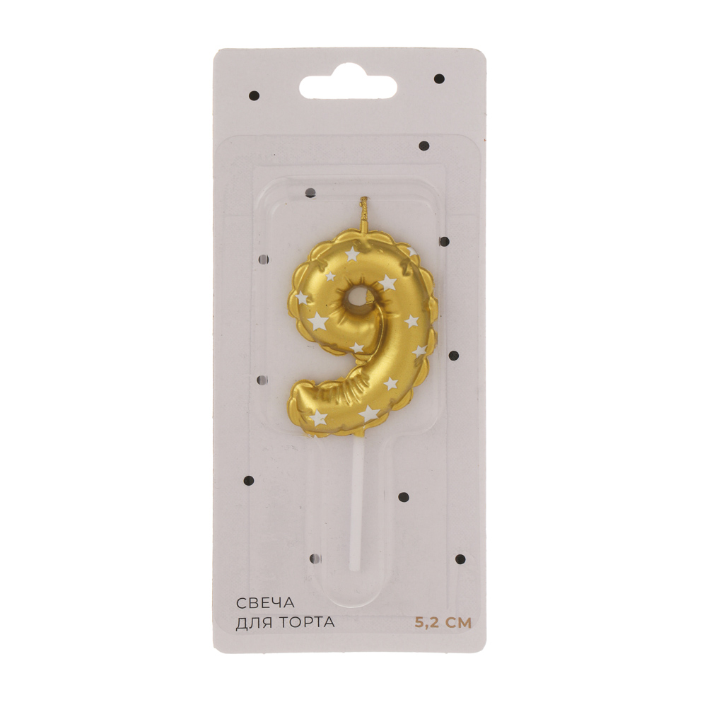 Свеча для торта тм Fntastic 5,2 см, в форме цифр (0-9), парафин - #5