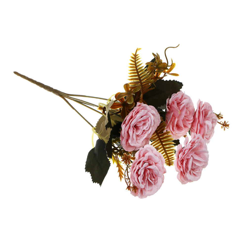 LADECOR Букет искусственных цветов, розы, 30 см, пластик, ткань, проволока, 4 цвета - #2