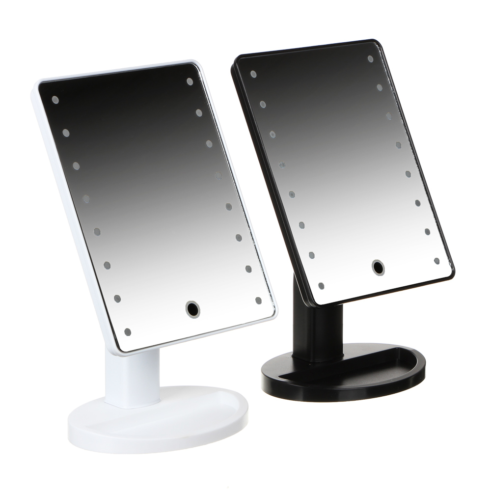 ЮНИLOOK Зеркало с LED-подсветкой, USB, 4хААА, пластик, стекло, 16,7х27см, 2-3 цвета - #3