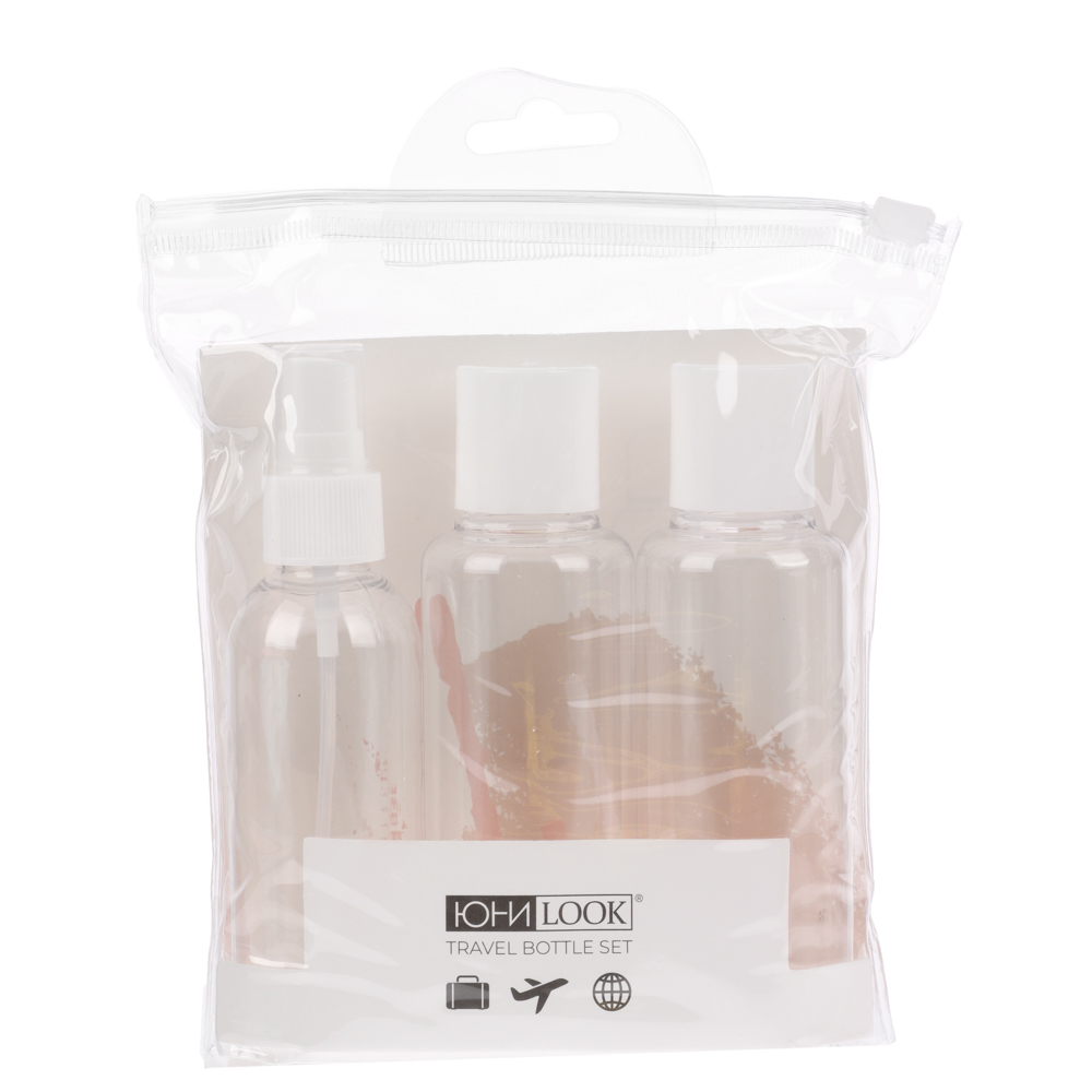 Набор бутылочек 3шт (2шт - 100мл, 1шт - 80мл) тм ЮНИLOOK, пластик, 2 цвета МС-02 - #4