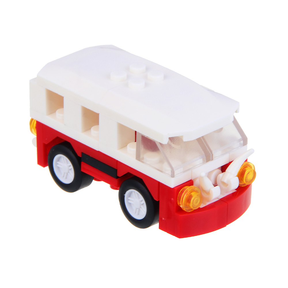 ИГРОЛЕНД Город Конструктор Гонки Городские Машины, инерция, 45-51 дет, коллекция, 10х7х4 см., 4 диз. - #6