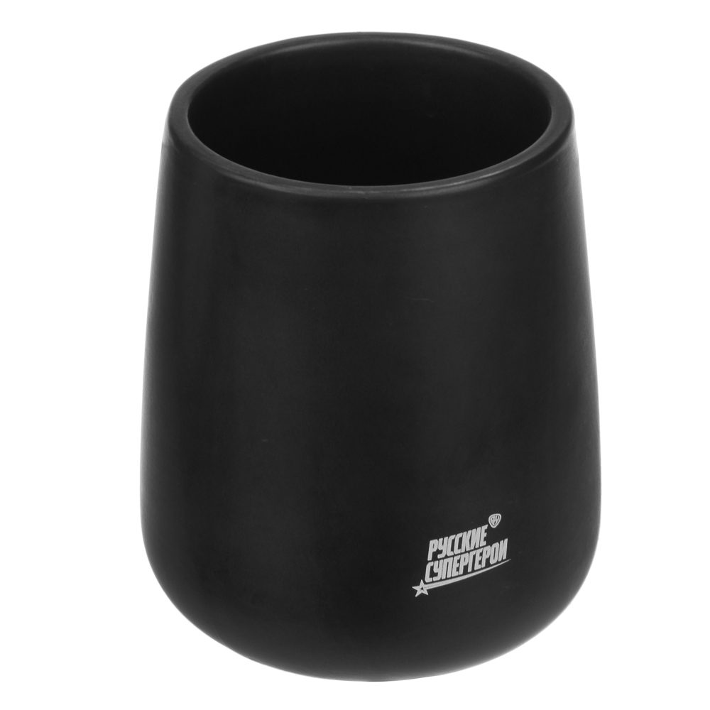 BY Русские Супергерои Стакан для ванной комнаты, 400 мл, керамика, черный - #3