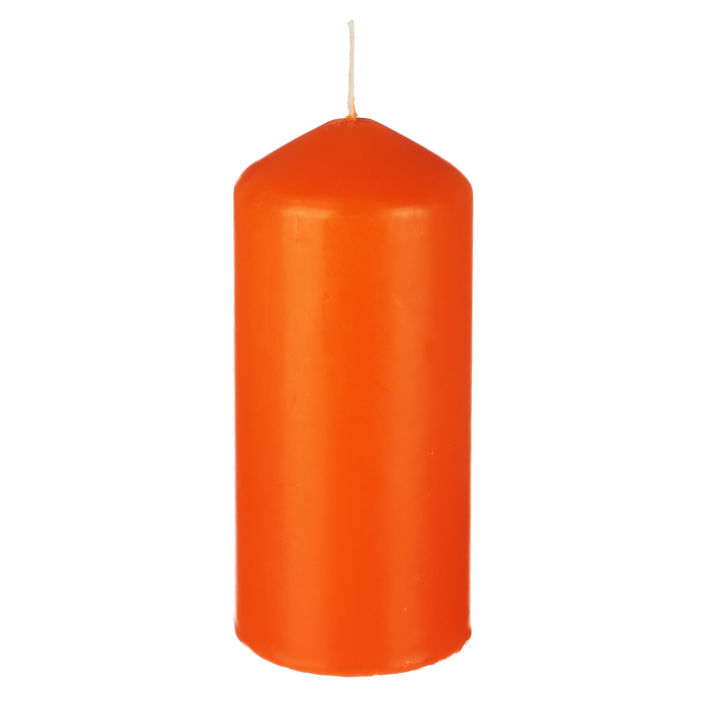 Свеча пеньковая Ladecor, оранжевая, 7х15 см - #1