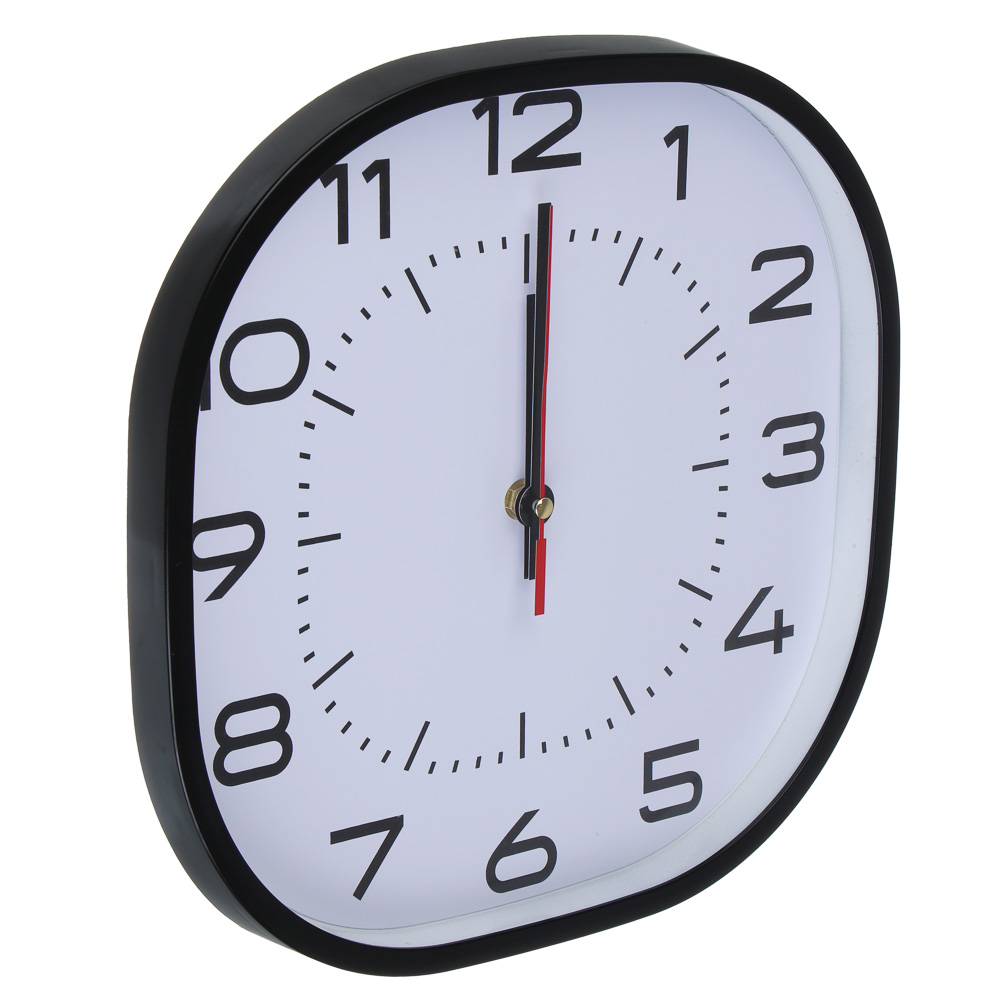 Часы настенные тм LADECOR CHRONO квадратные, 30x30x4 см, пластик, стекло, 1хАА - #2