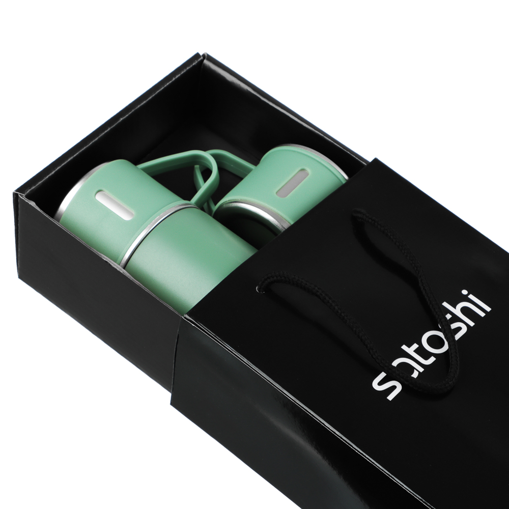 SATOSHI Набор Термос 500мл и 2 кружки, нержавеющая сталь - #9