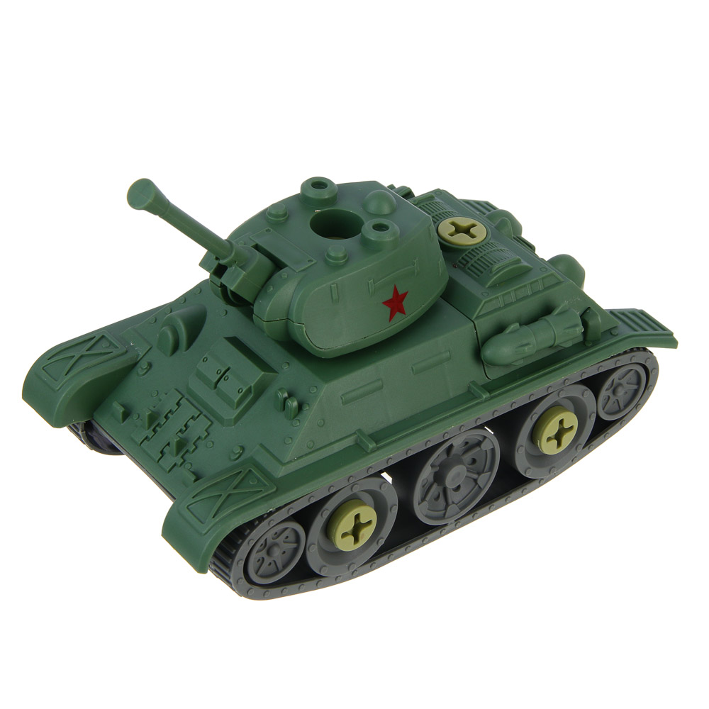 BY Русские Супергерои  УВЗ Танк-конструктор Т-34, отвертка, 11x13x20 см., PP - #6