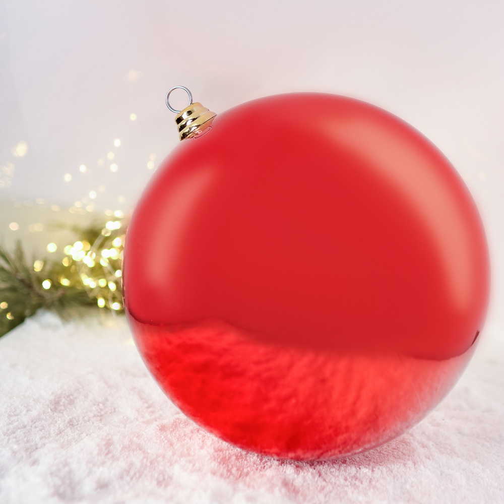 СНОУ БУМ Шар 30см пластик, красный - #4