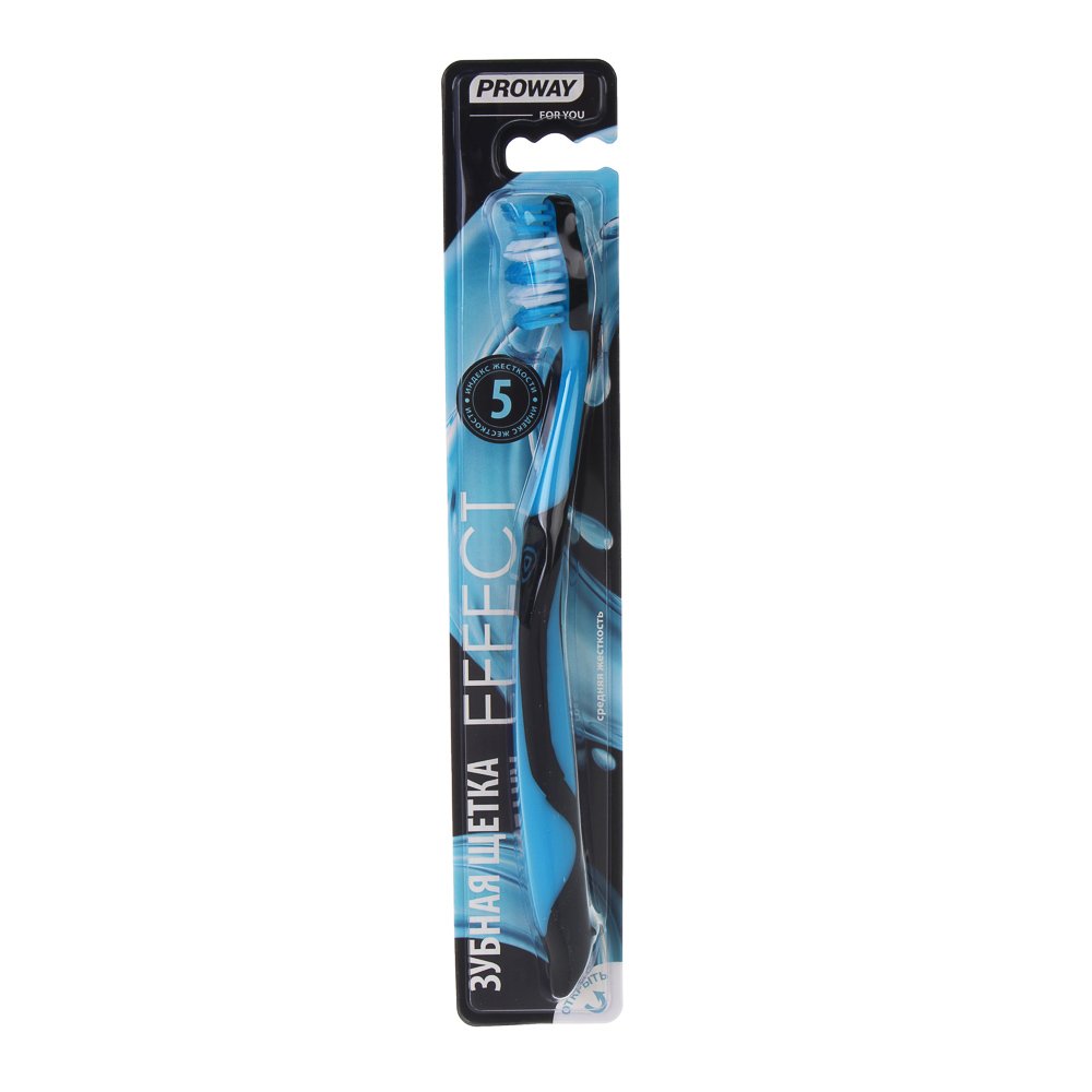 Зубная щетка Эффект, пластик, резина, средняя жесткость, индекс 5, степень 6<G<9 - #6