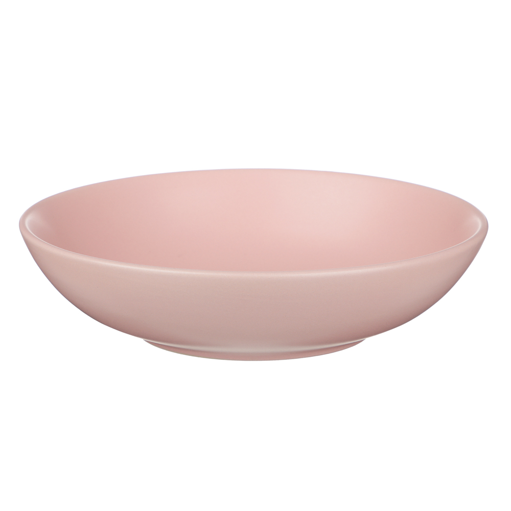 Тарелка для супа/салатник 20см, тм MILLIMI розовый, керамика - #1