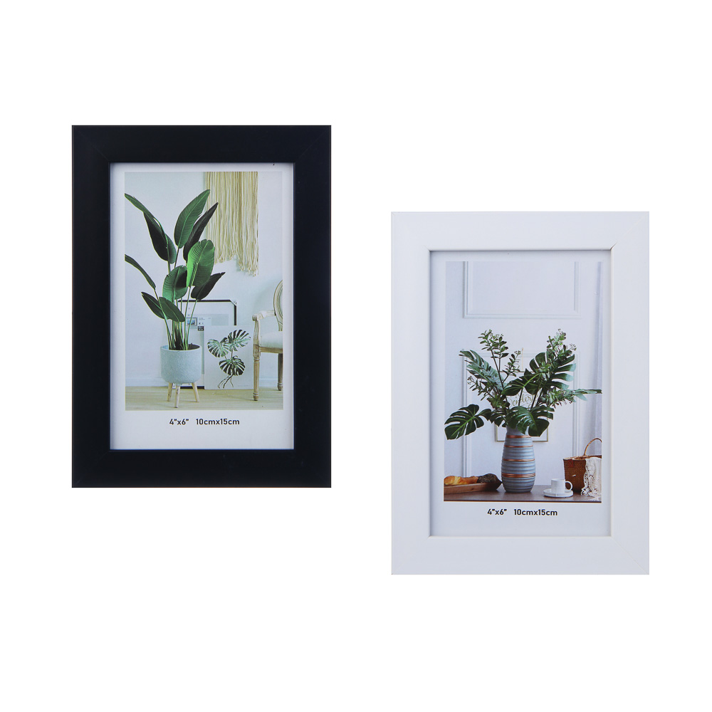 Фоторамка, 10x15 см, пластик, 2 цвета, арт.1 - #1