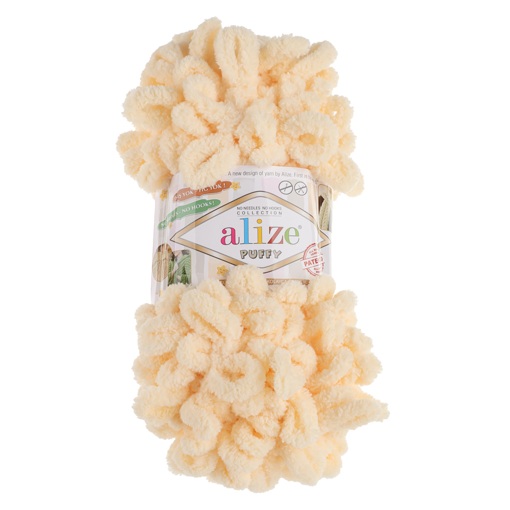 Пряжа Puffy/Ализе 100г/9,5м 100% Микрополиэстер (742-ванильный) - #1