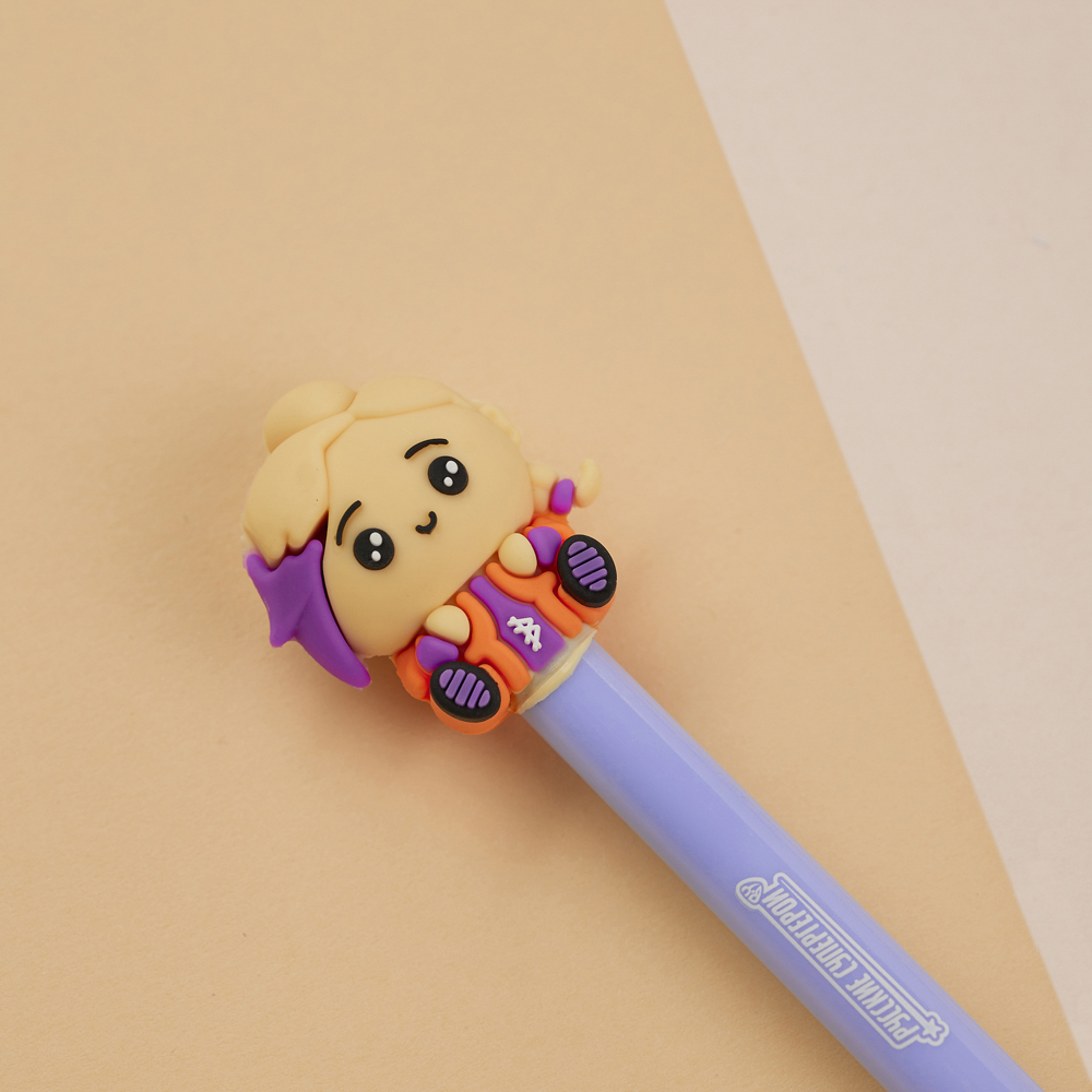 BY Русские Супергерои Авторучка шар.синяя, с фигуркой в форме супергероя, 4 диз., "Кавай", дисплей - #12