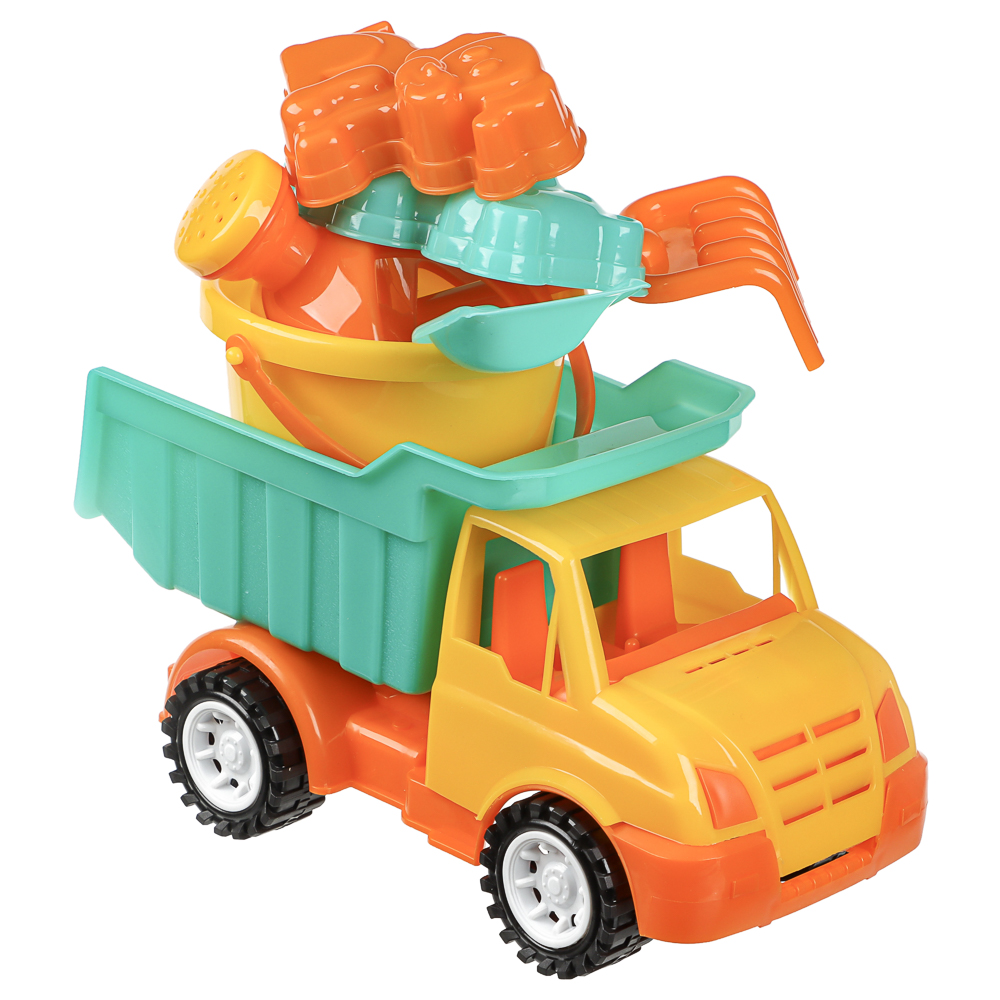 Набор для игр в песке "Машинка-грузовик", ИГРОЛЕНД, 7 предметов, пластик, для детей 3+ - #13